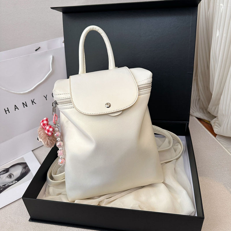 Solid Color Glossy Large Capacity Dragon Backpack for Women