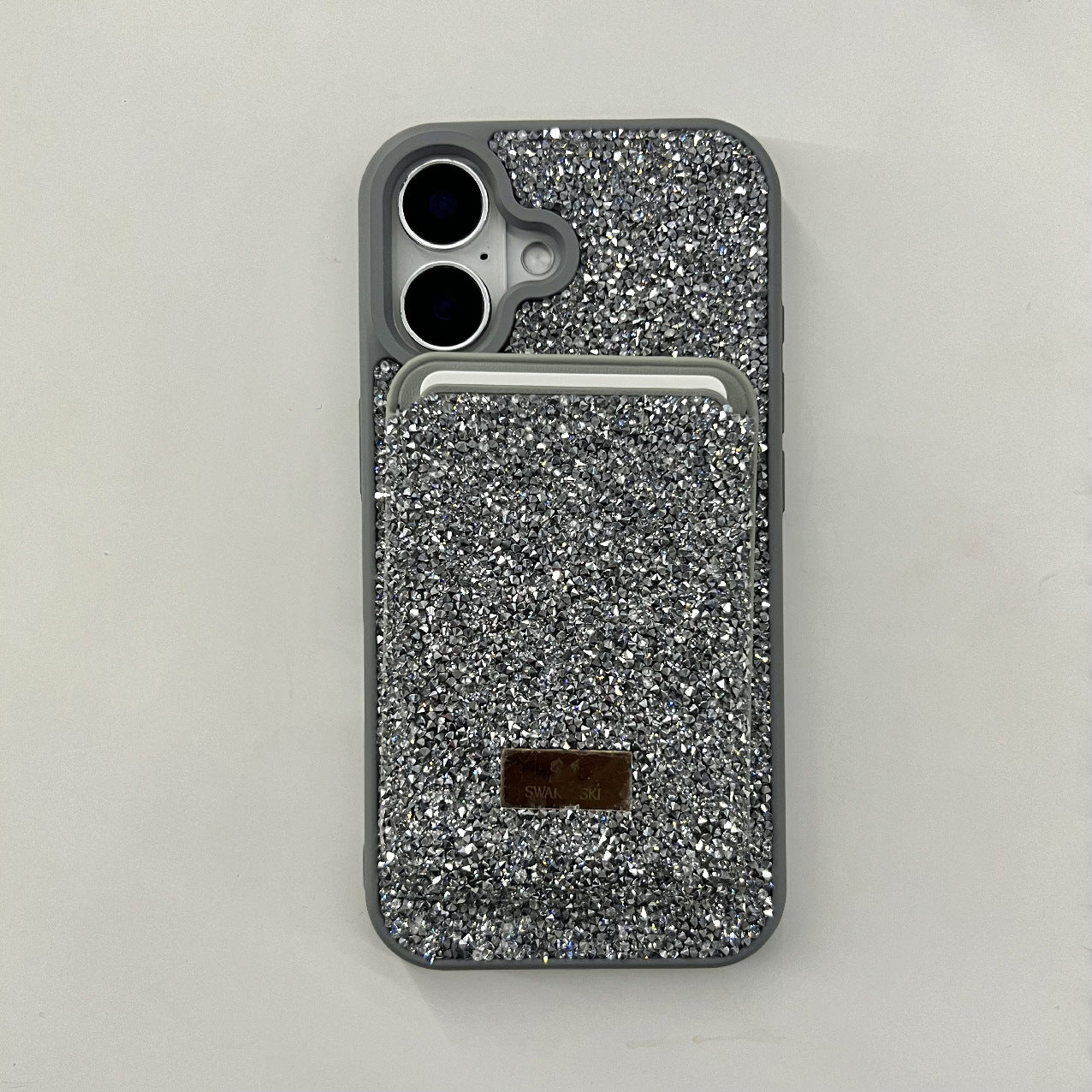 Light Luxury Rhinestone Magnetic Card iPhone 17 Pro Max Case
