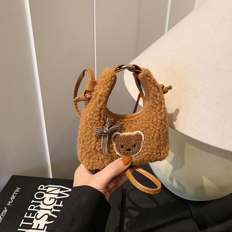 Cute Mini Plush Lipstick Bag Messenger Fashion
