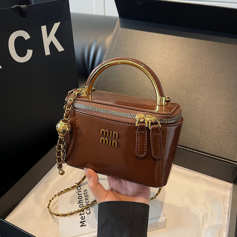 Retro Glossy Luxury Shoulder Bag for Women
