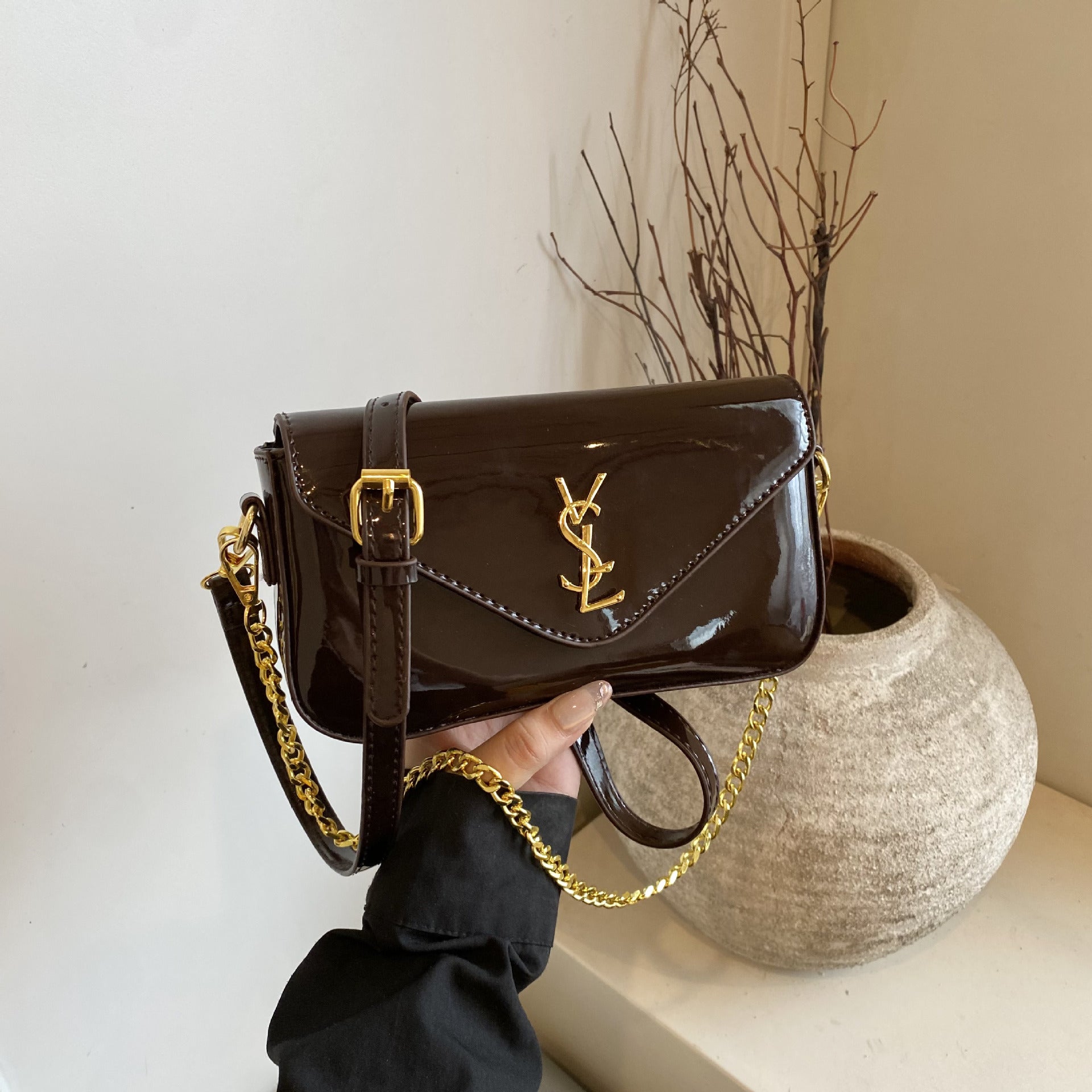 Retro Chain Poplar Forest Small Square Bag Bags European Beautiful Woman Spice Girl Style Texture Fashion Shoulder Messenger Bag
