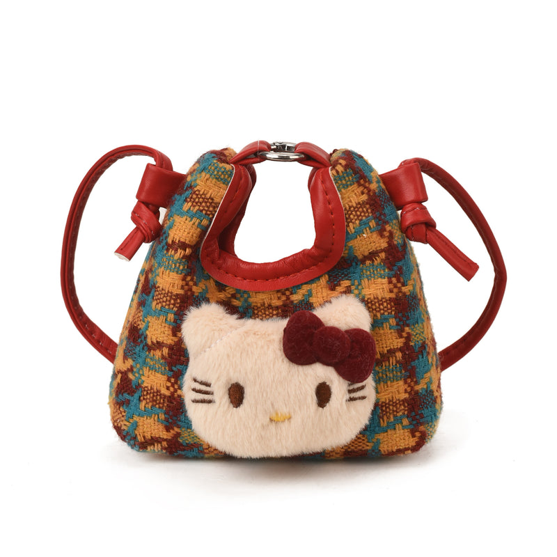 Woolen Cat Mini Handbag Cute Satchel Shoulder Bag