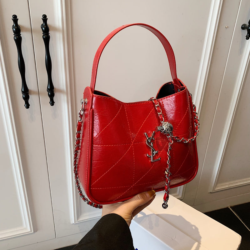 Light Luxury Embroidered Rhombus Chain Shoulder Messenger Bag
