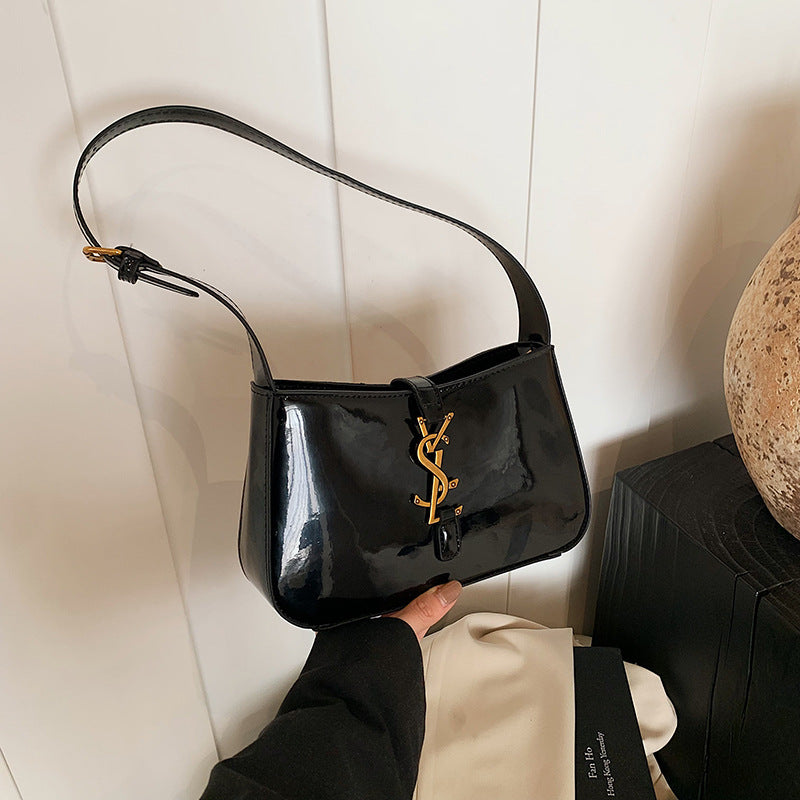 Premium Leather Baguette Shoulder Bag for Women