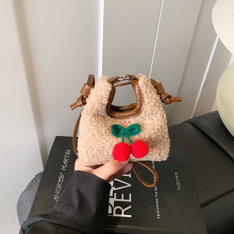 Cute Plush Mini Half-Moon Bag Cartoon Shoulder Bag