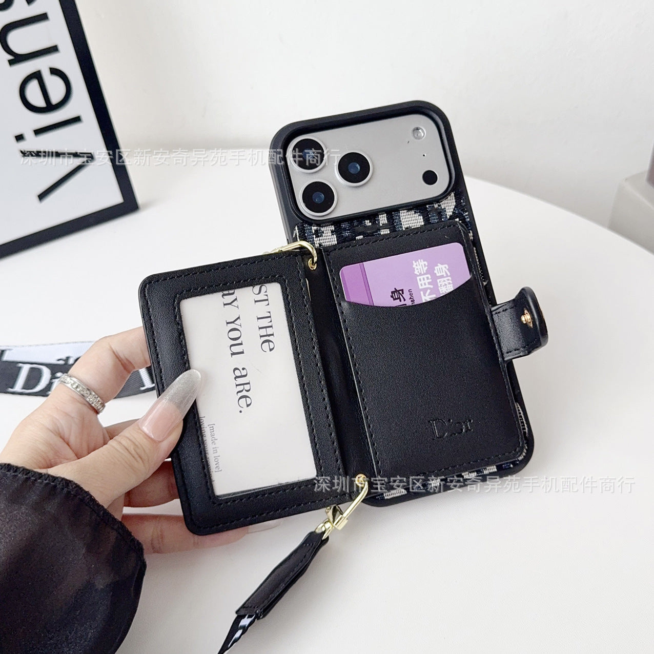 iPhone 17 Pro Max Card Bag Lanyard Case Protective Cover