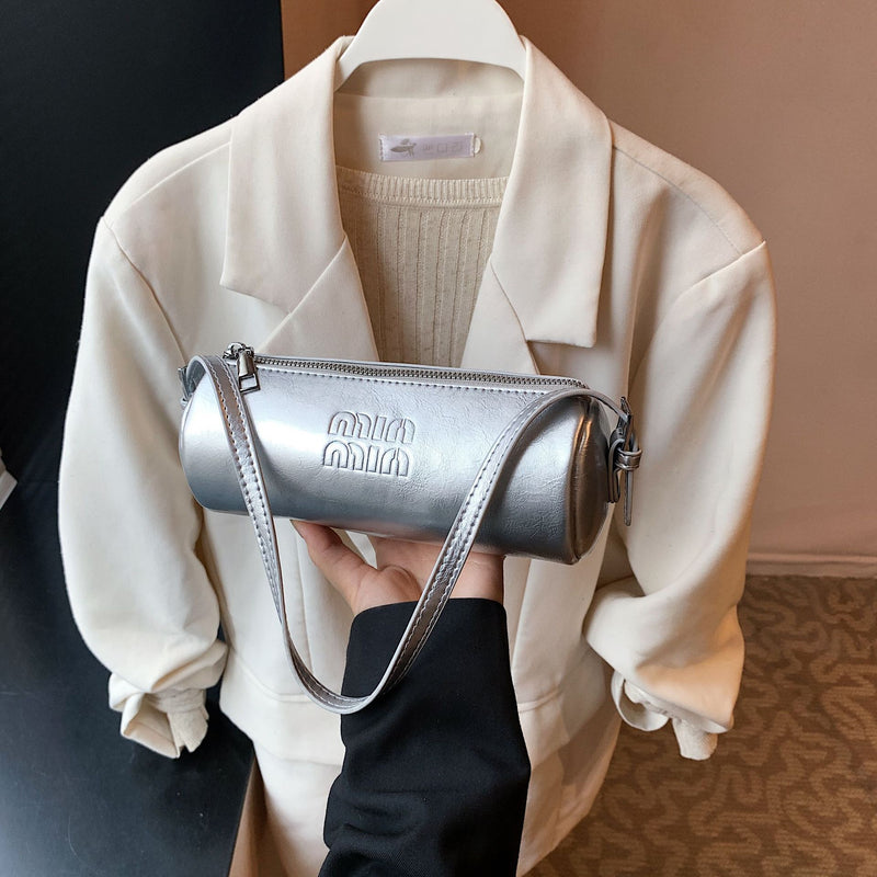 Luxury Retro Cylinder Shoulder Crossbody Bag for Women