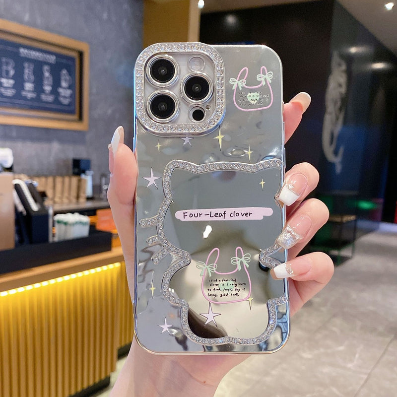Laser Butterfly Diamond Mirror iPhone 17 Pro Max Case