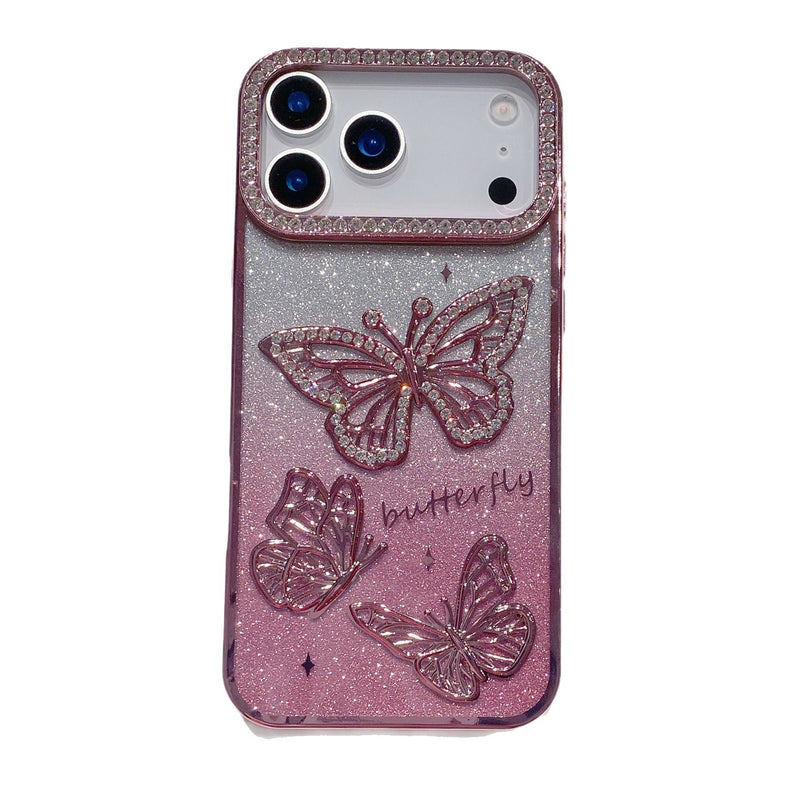 Hot-Selling Glitter Butterfly Drill Case for iPhone 17 Pro