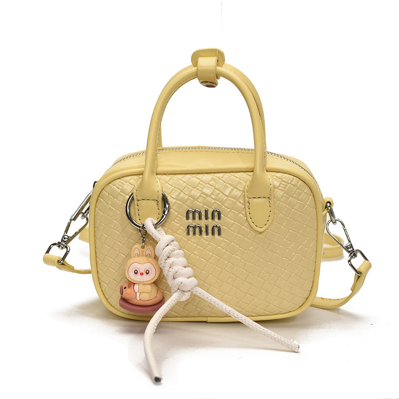 Niche Woven Bowling Shoulder Bag Women's Pillow Handbag