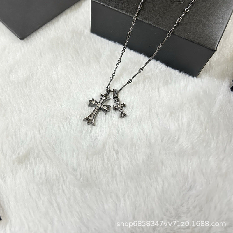 Men's 22K Gold Hip Hop Cross Necklace - Trendy Pendant