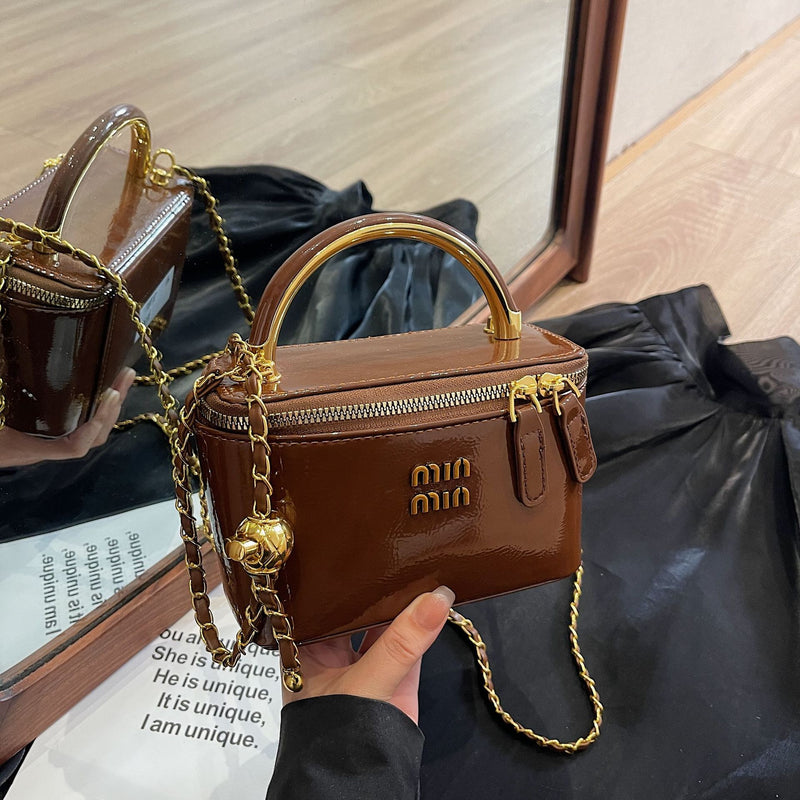 Retro Glossy Luxury Shoulder Bag for Women