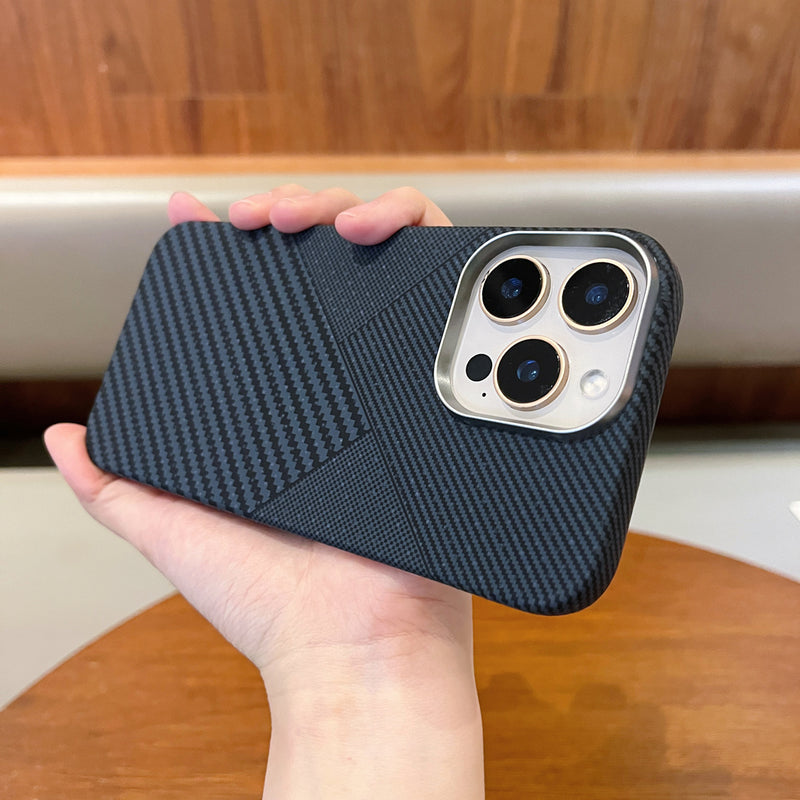 Carbon Fiber Magnetic iPhone 17 Pro Max Phone Case