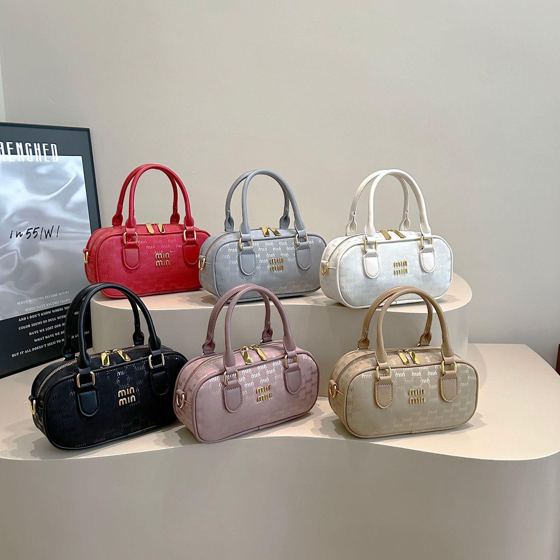 Luxury Texture Small Square Pillow Shoulder Bag