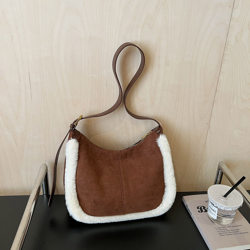 Retro Matte Messenger Bag Large Capacity Casual Shoulder Bag