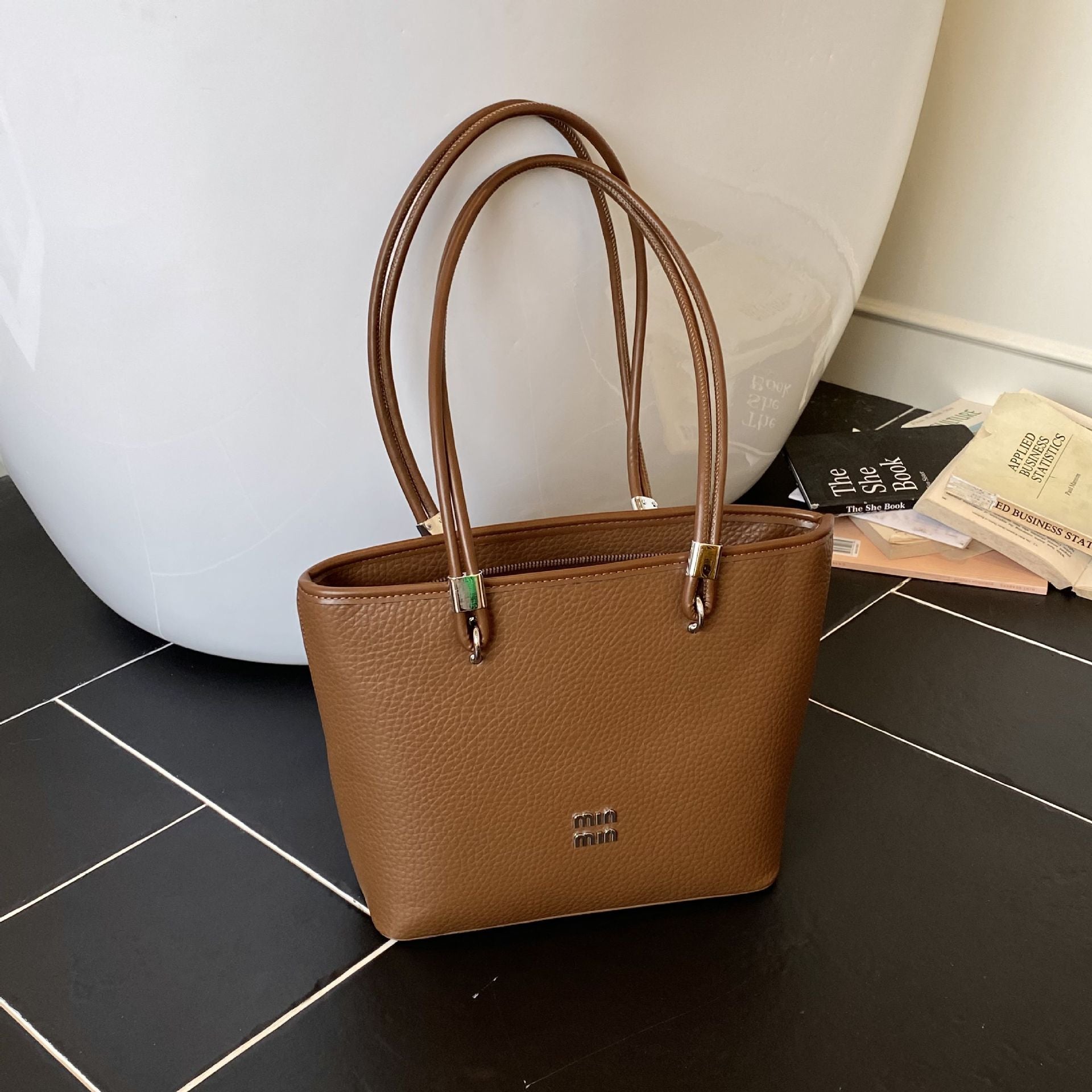 Light Luxury Large Capacity Fashion Splicing Tote Shoulder Bag