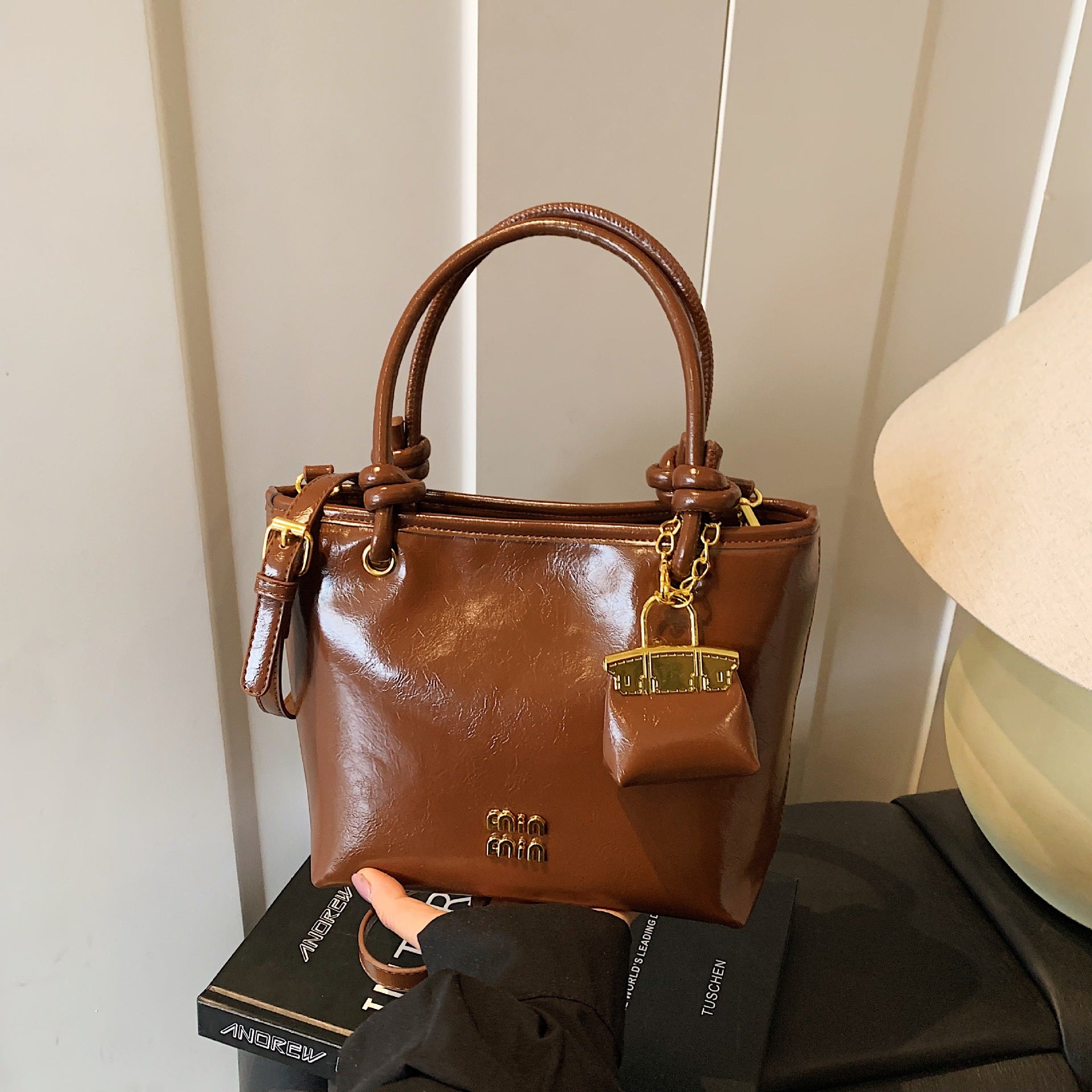 Miu Retro Luxury Bucket Bag Shoulder Crossbody Handbag