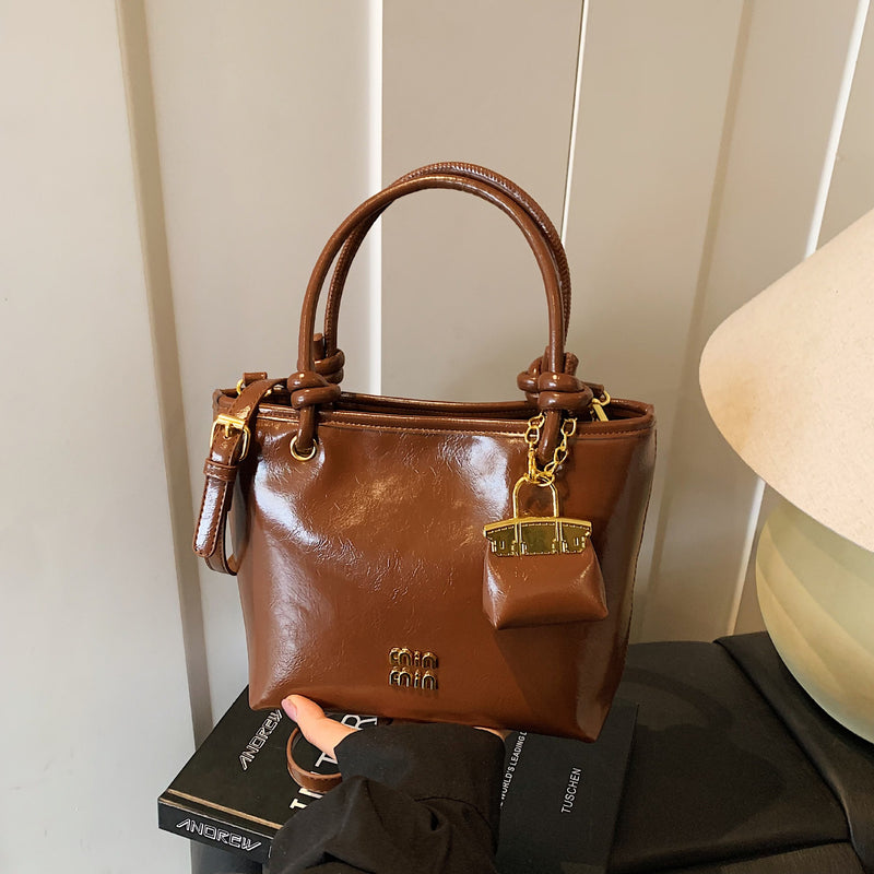 Miu Retro Luxury Bucket Bag Shoulder Crossbody Handbag