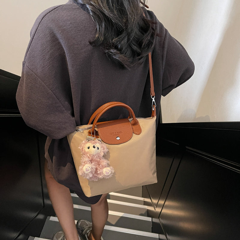 Luxury Dragon Nylon Tote Bag Large Capacity Shoulder Bag