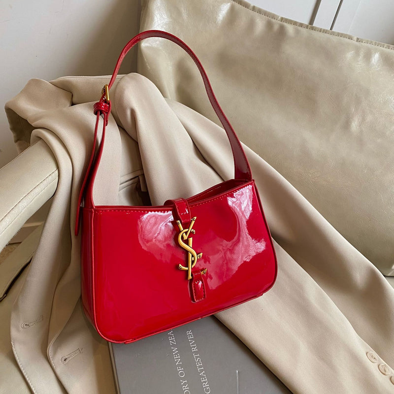 Premium Leather Baguette Shoulder Bag for Women