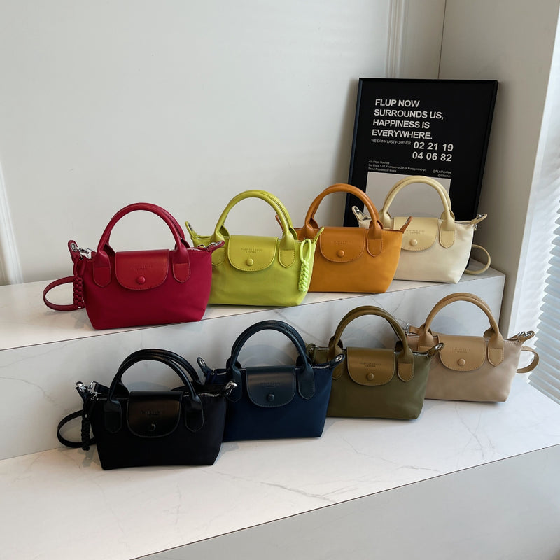 Oxford Cloth Dumpling Shoulder Bag Colorblock Handbag