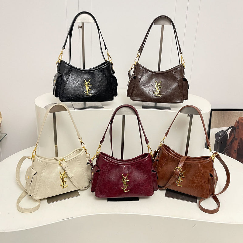 Fashion Retro Large Capacity Shoulder Messenger Bucket Bag