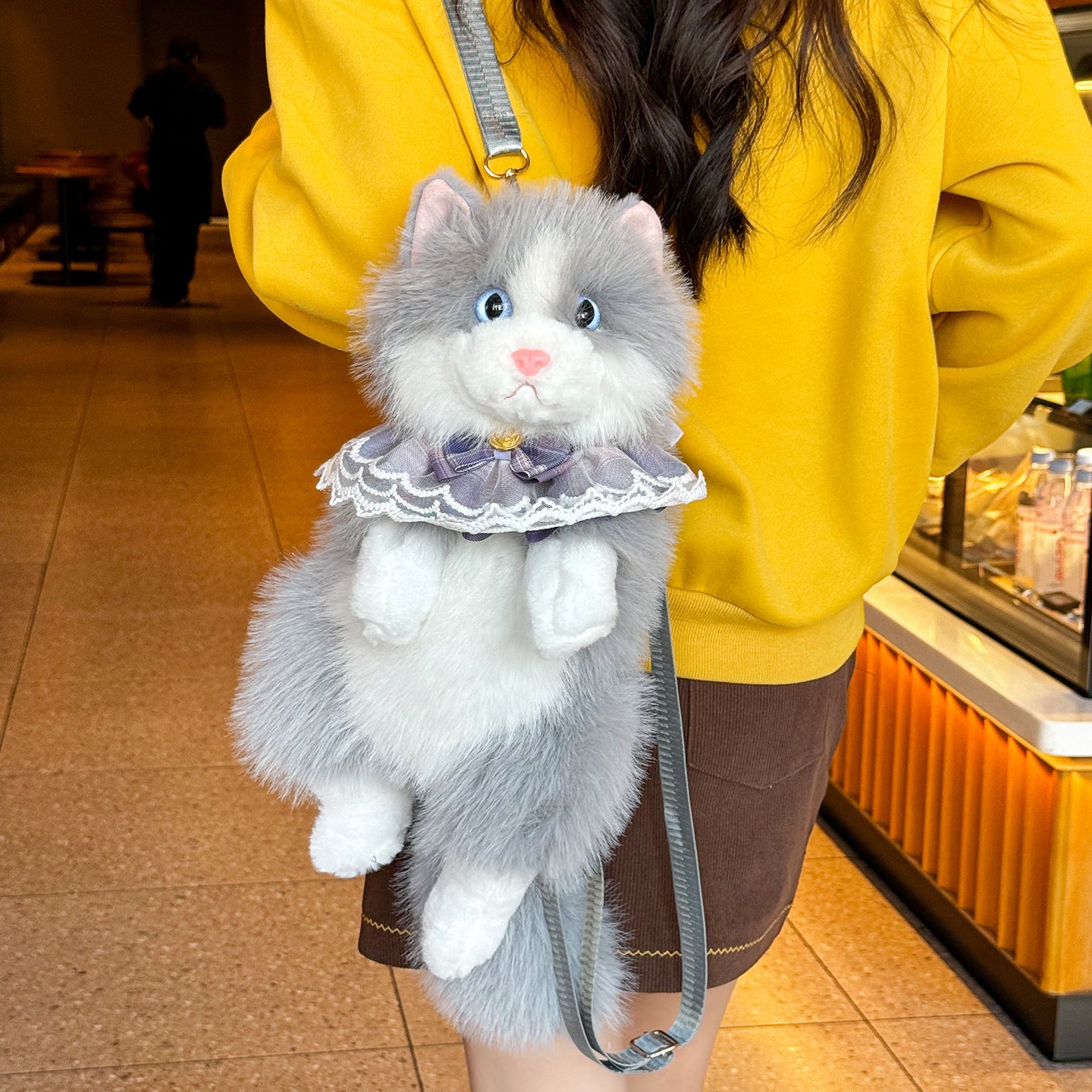 Muppet Cat Plush Doll Backpack Cute Fashion Versatile