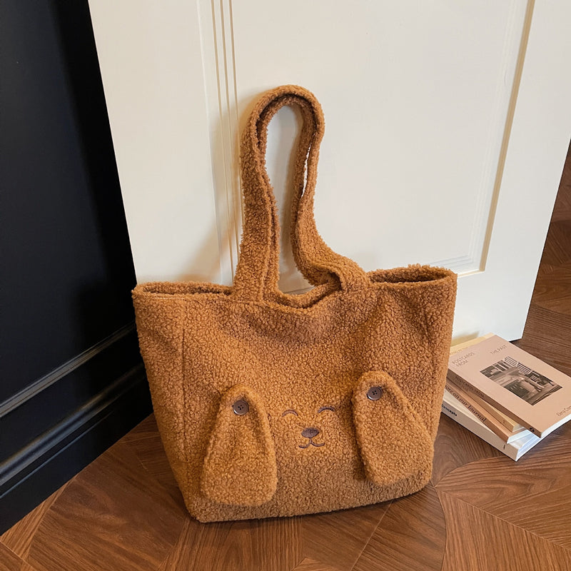 Cute Plush Large Capacity Fashion Commuter Shoulder Bag