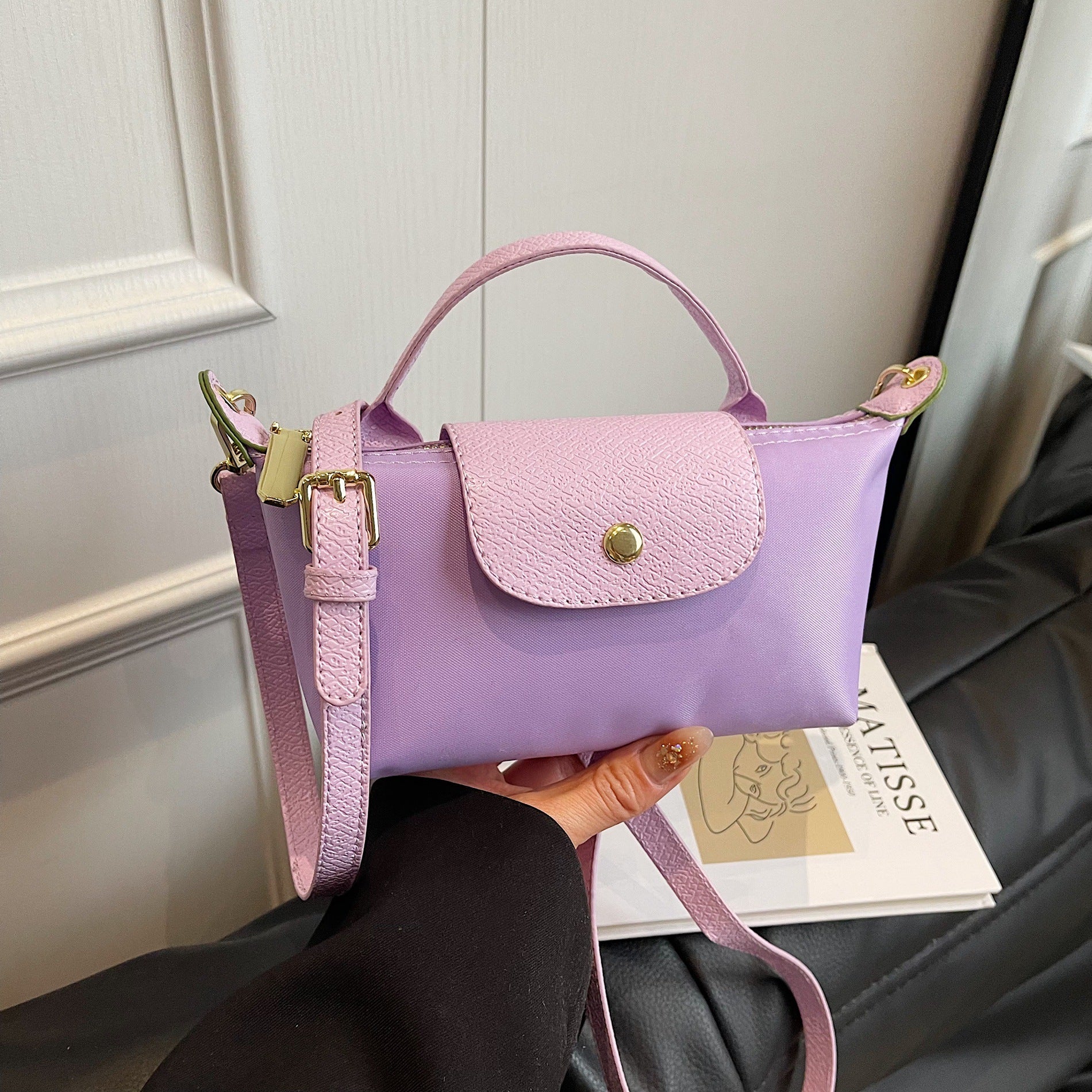 Vintage Fashion Nylon Dumpling Bag Women'S Bag Dragon Bags Xiang Shoulder Crossbody Handbag Texture Bag
