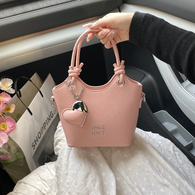 Miu Leisure Women's Bucket Bag Shoulder Messenger Handbag