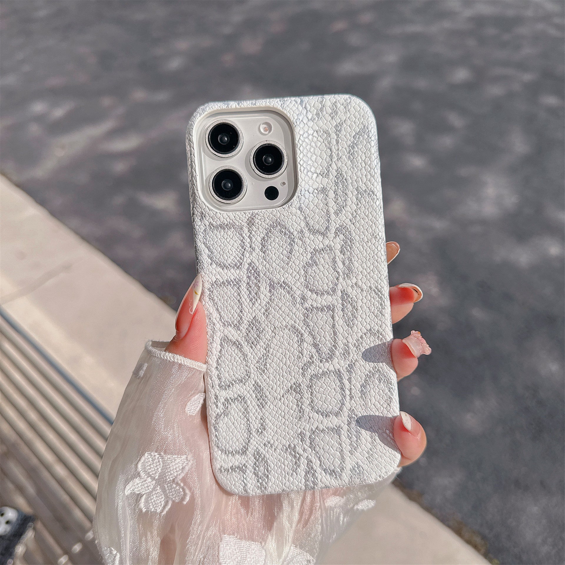 Light Luxury Python Leather iPhone 17 Pro Max Phone Case