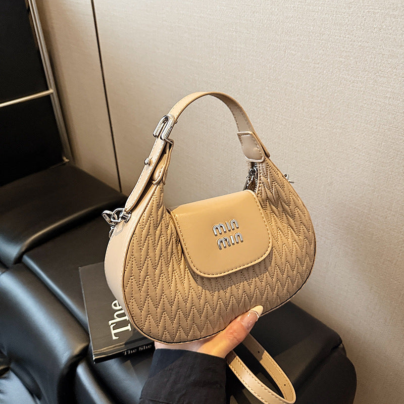 Pleated Miu Women's Trendy Shoulder & Messenger Handbag