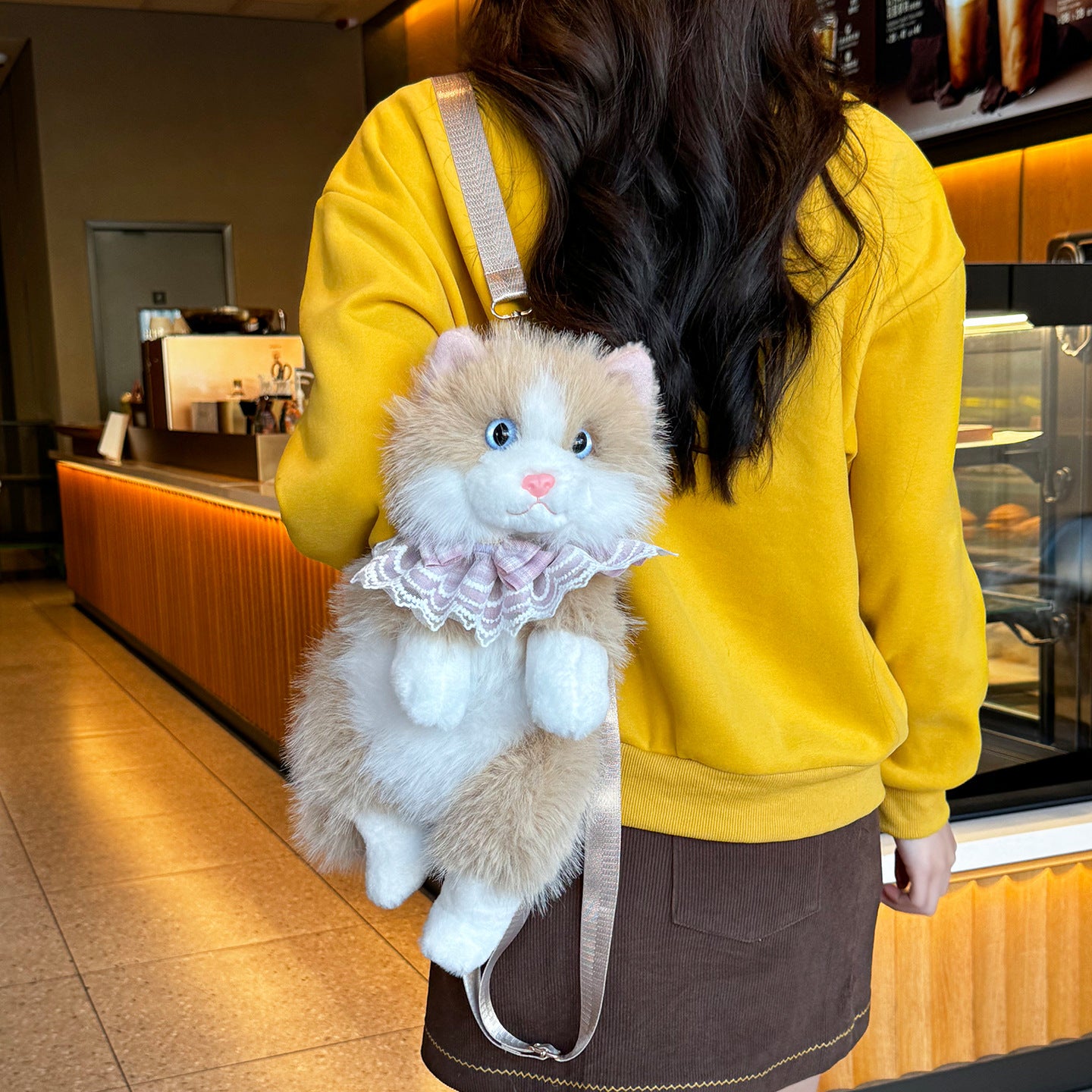 Muppet Cat Plush Doll Backpack Cute Fashion Versatile