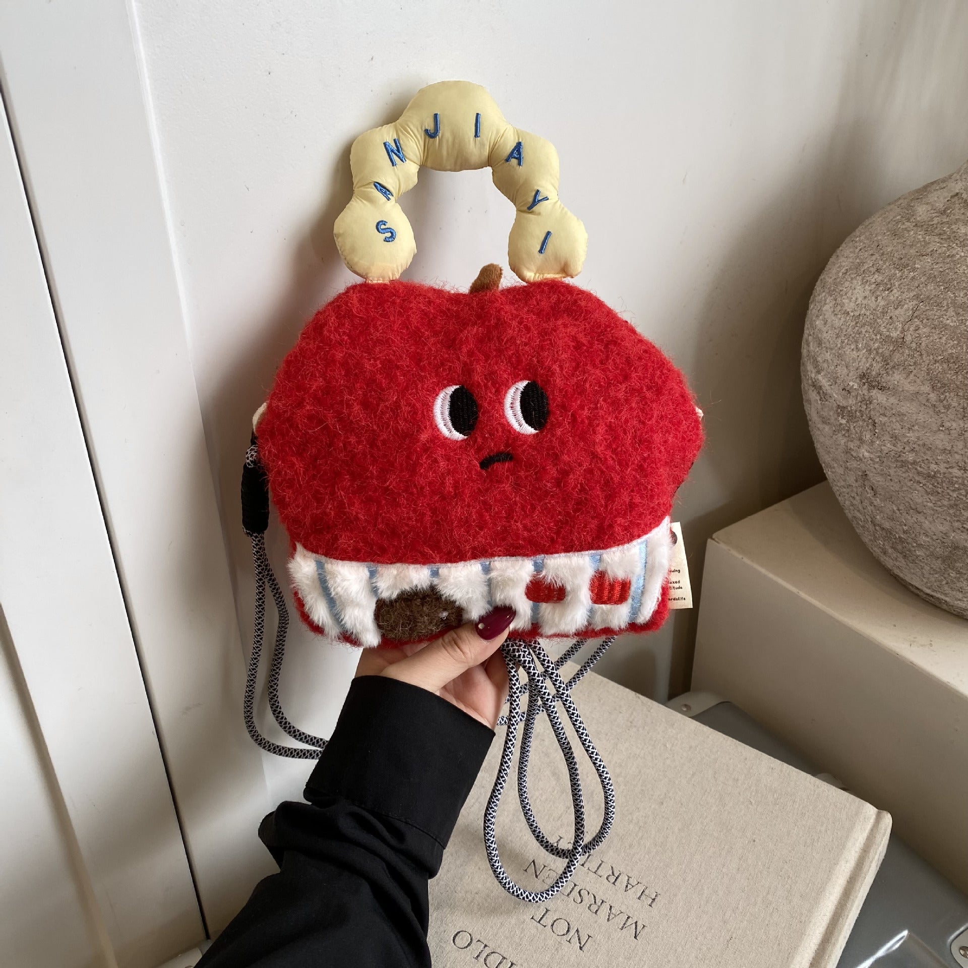 Cute Cartoon Mobile Phone Bag Plush Storage Shoulder Bag