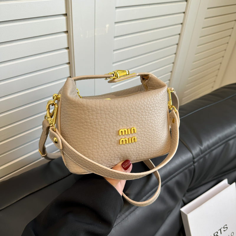 Light Luxury Lychee PU Leather Shoulder Handbag Messenger Bag