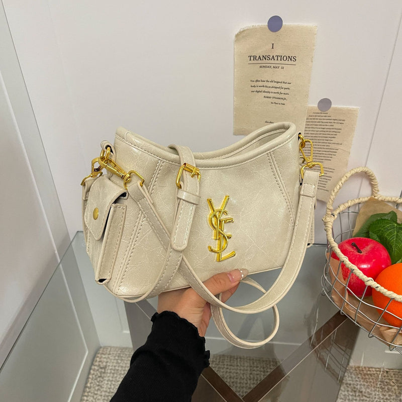 Fashion Retro Large Capacity Shoulder Messenger Bucket Bag