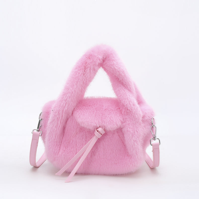 Versatile Portable Small Bag - Simple Plush Fashion Shoulder Bag