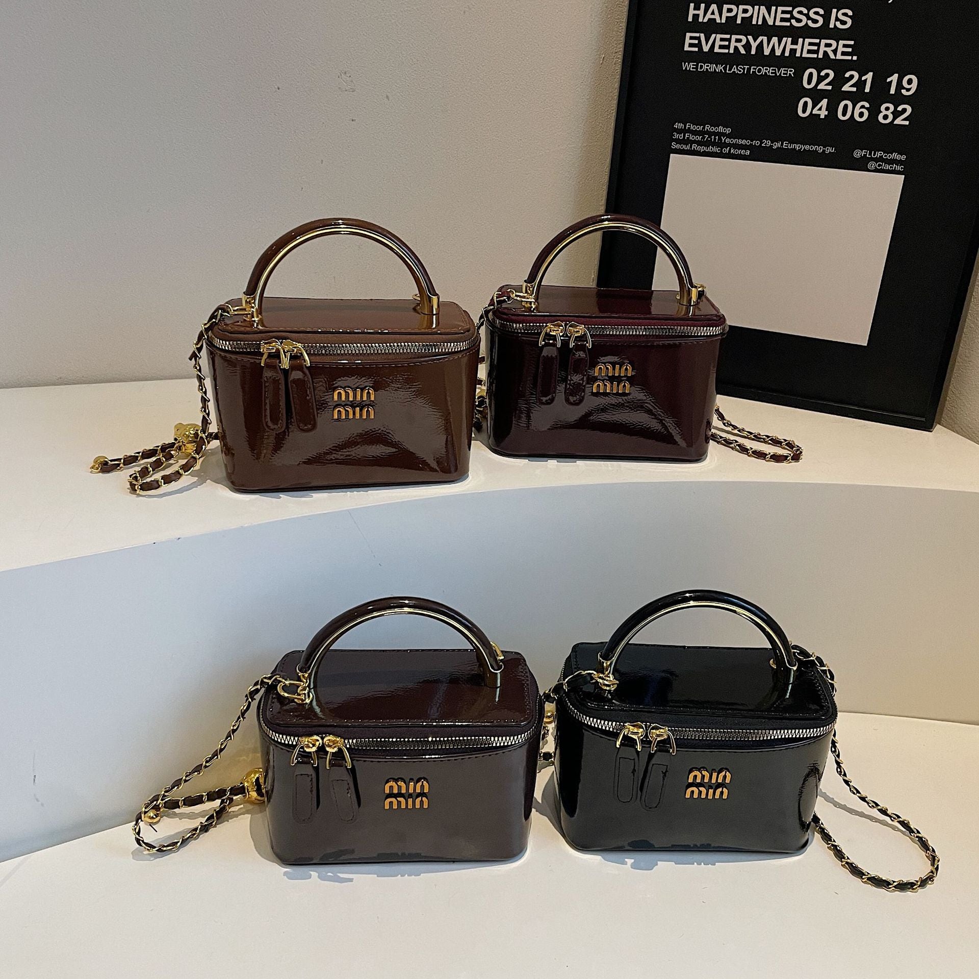 Retro Glossy Luxury Shoulder Bag for Women