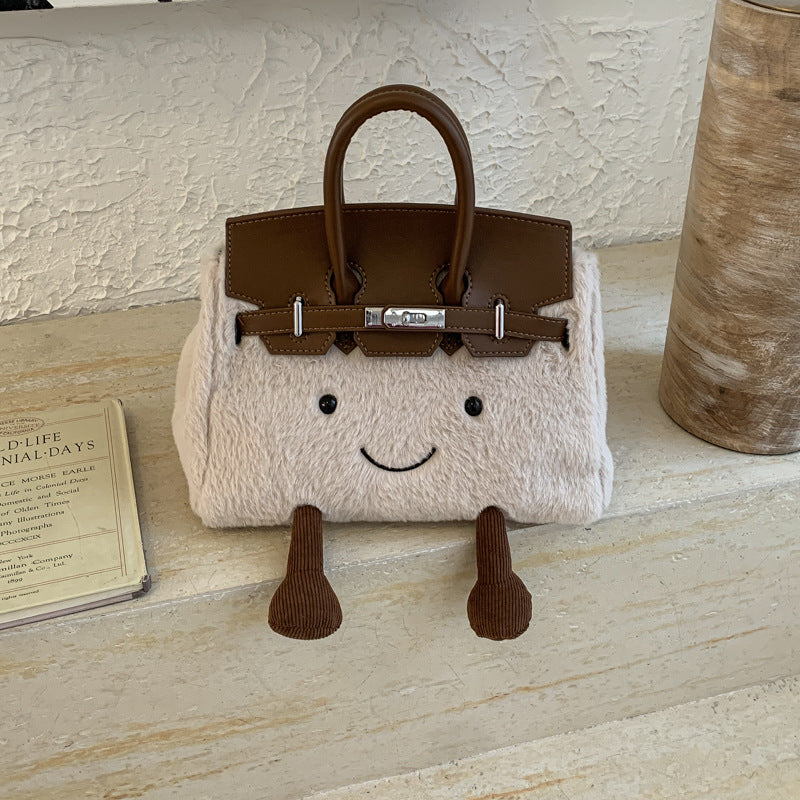Cute Cartoon Elf Plush Bag Large Capacity Portable Kelly Bag