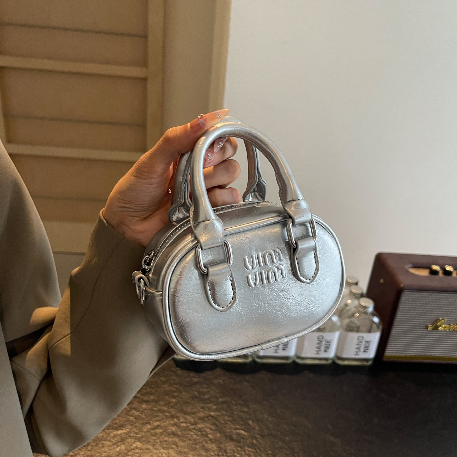 Oily Skin Mini Crossbody Bowling Bag for Women