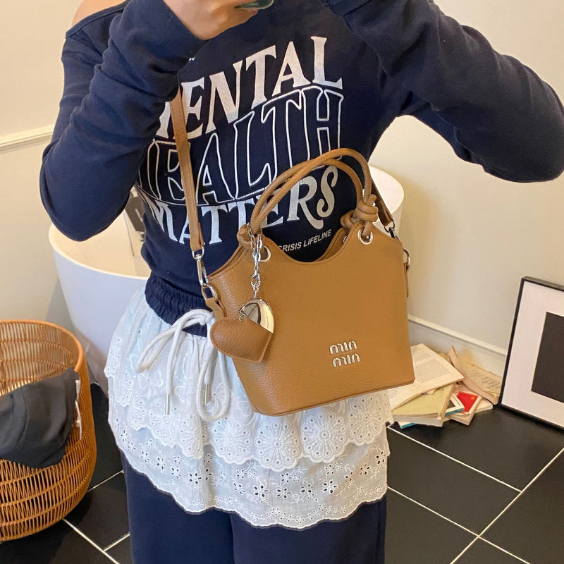 Miu Leisure Women's Bucket Bag Shoulder Messenger Handbag
