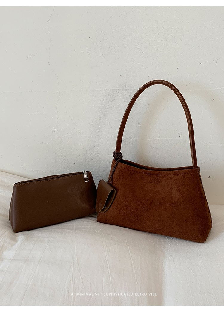 N Ins Niche Design Armpit Bag Simple Trendy Shoulder Matte Fashion Mother Child Handbag