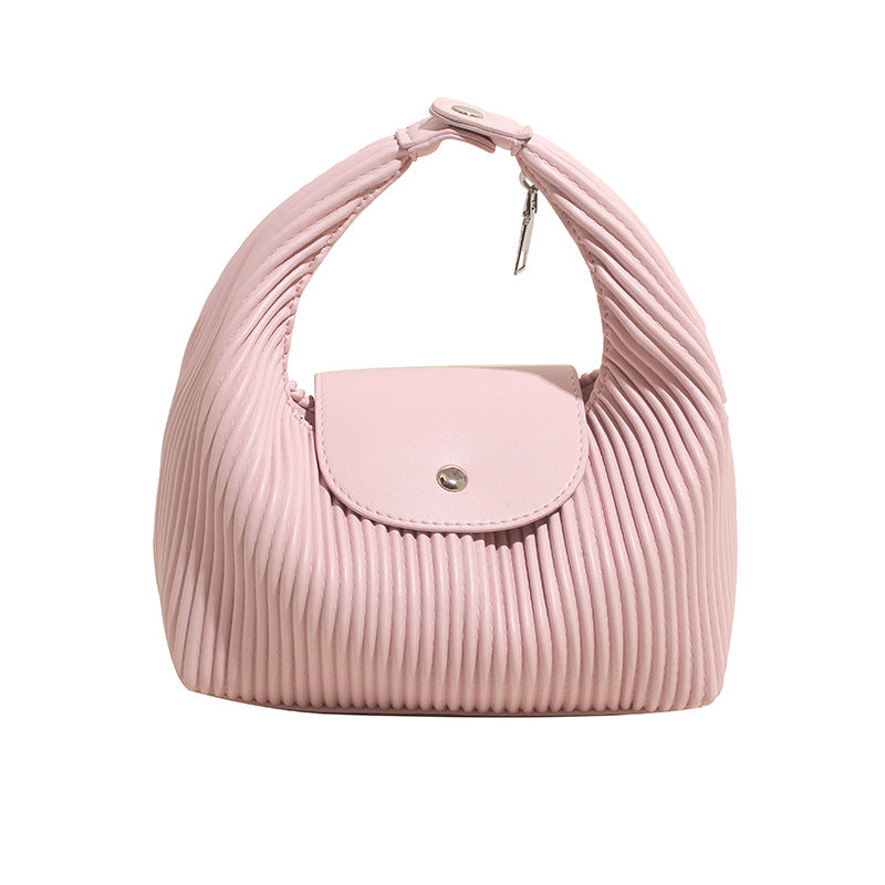 Messenger Bag Women Pleated Shoulder Handbag Trendy Versatile