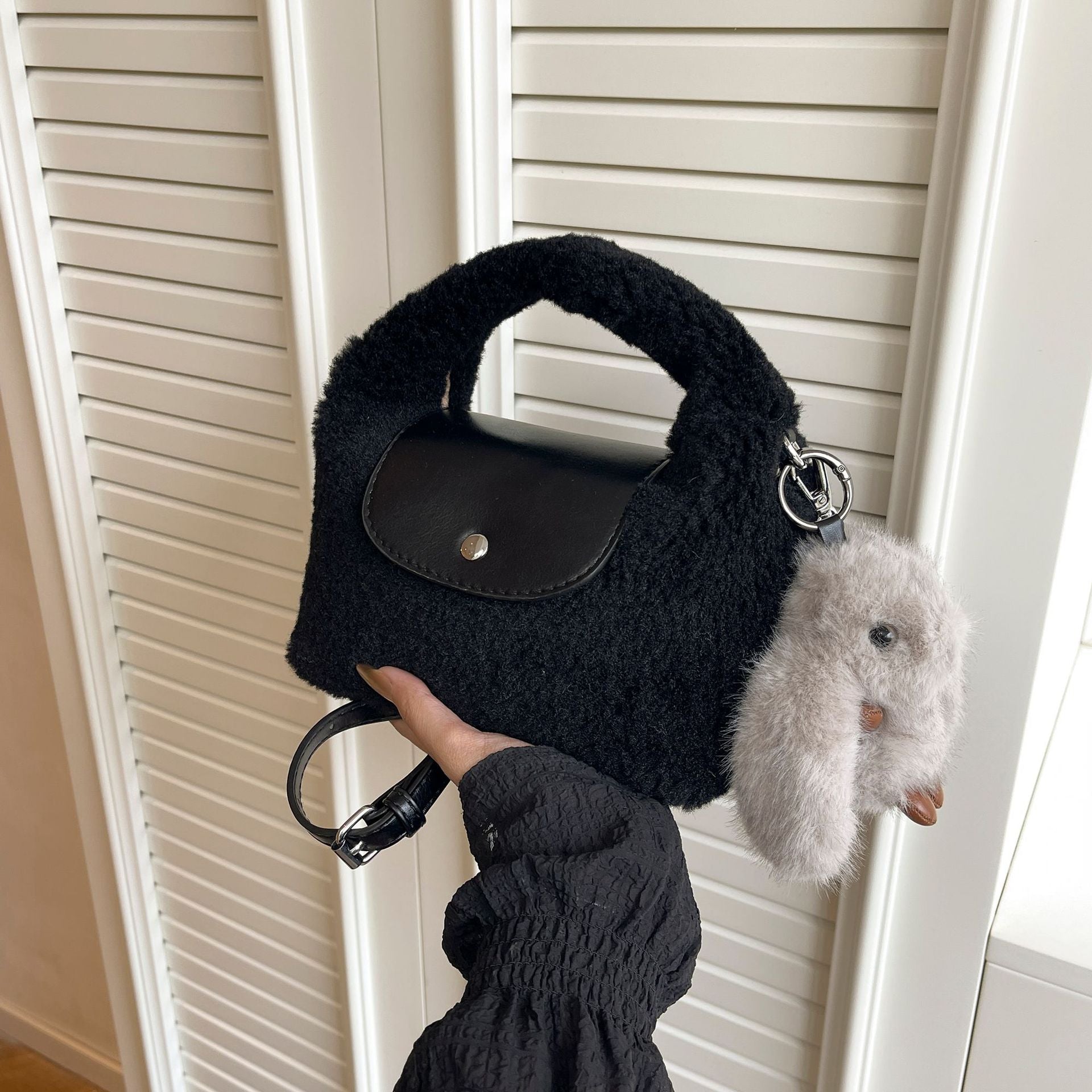 Cute Dragon Plush Shoulder Bag for Women Retro Style