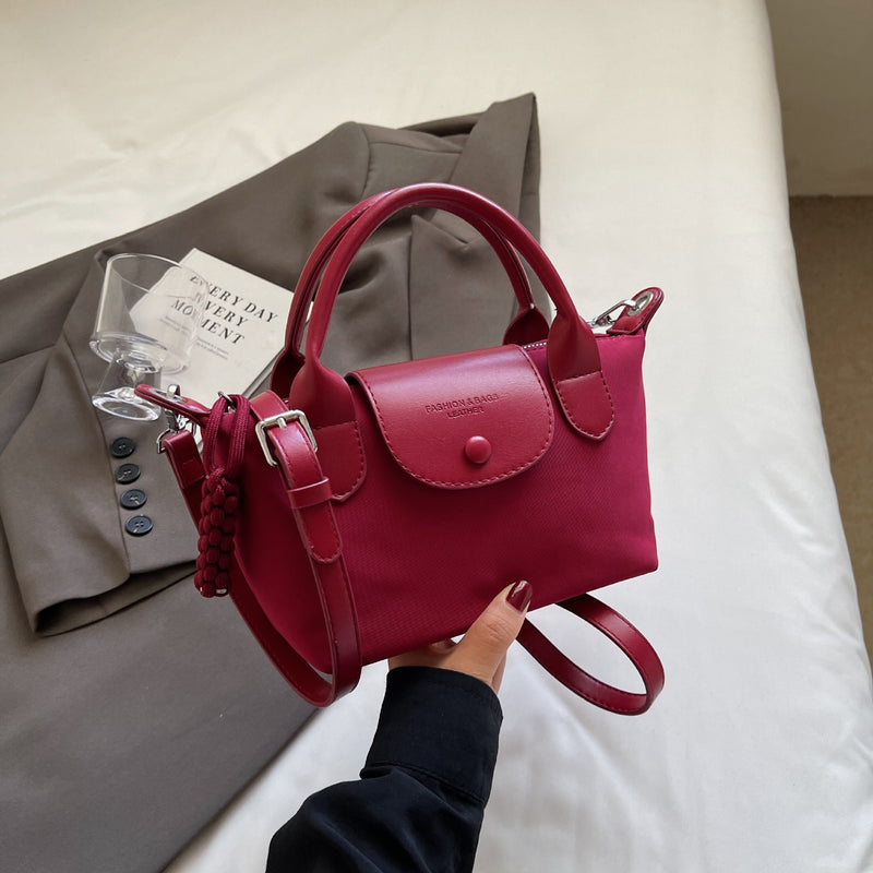Oxford Cloth Dumpling Shoulder Bag Colorblock Handbag