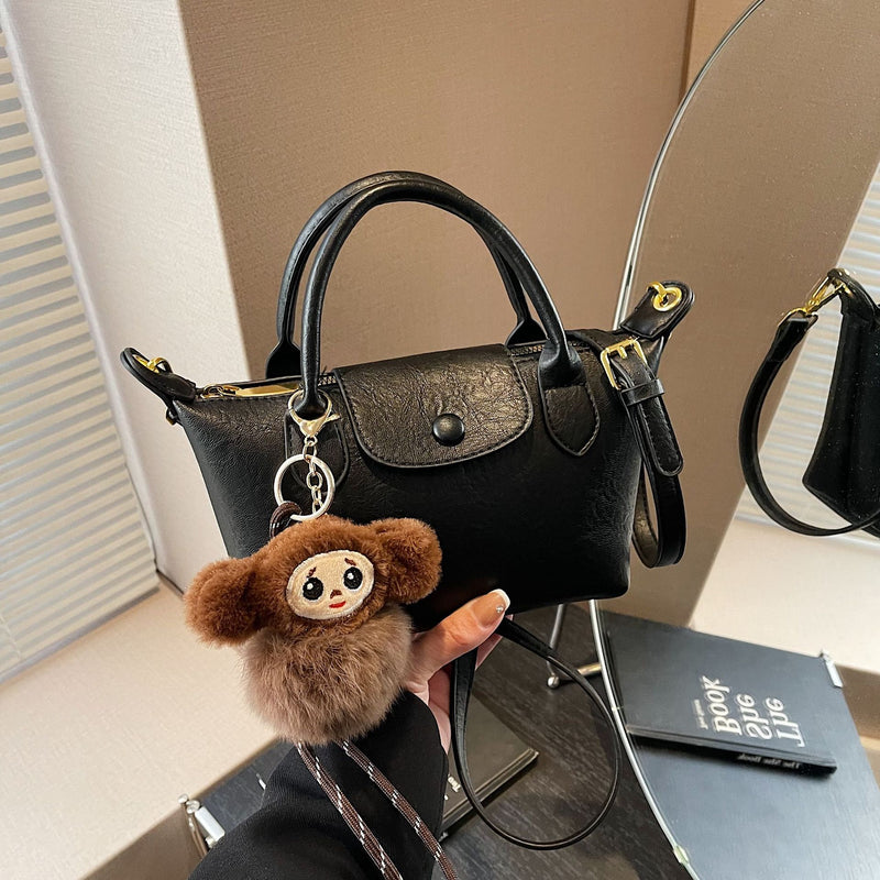 Simple Pleated PU Dumpling Bag Luxury Shoulder Handbag