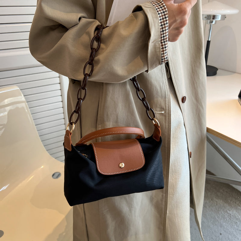 Retro Nylon Dragon Dumpling Shoulder Messenger Bag