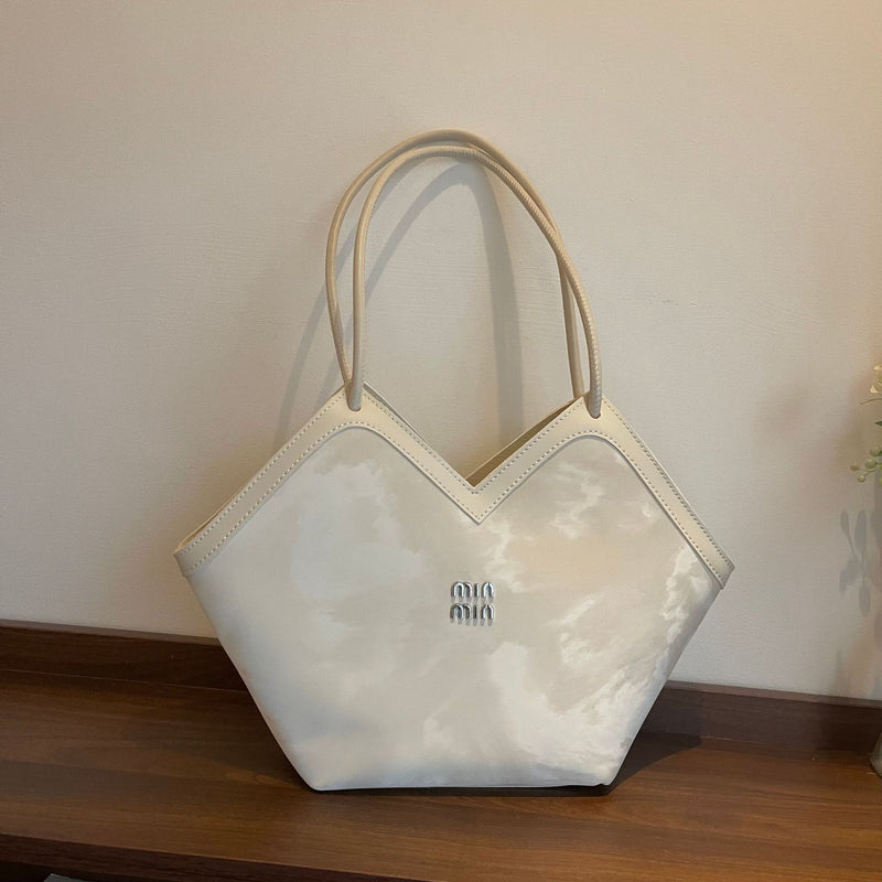 French Miu Large-Capacity Fashion Tote Shoulder Bag