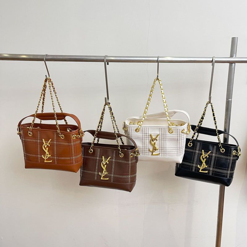 Poplar Forest Plaid Chain Shoulder Bag Light Luxury Fashion