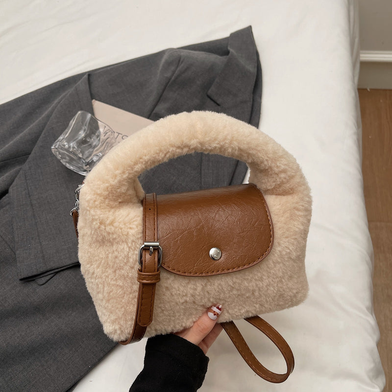 Cute Plush Dumpling Dragon Shoulder Messenger Bag